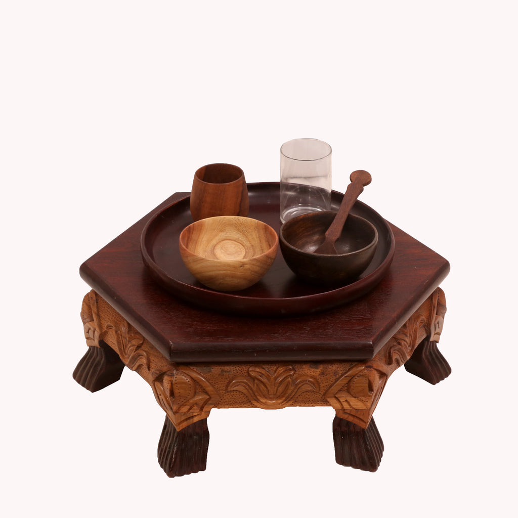 Alma Hexagonal Rustic Bajot Table — view 1