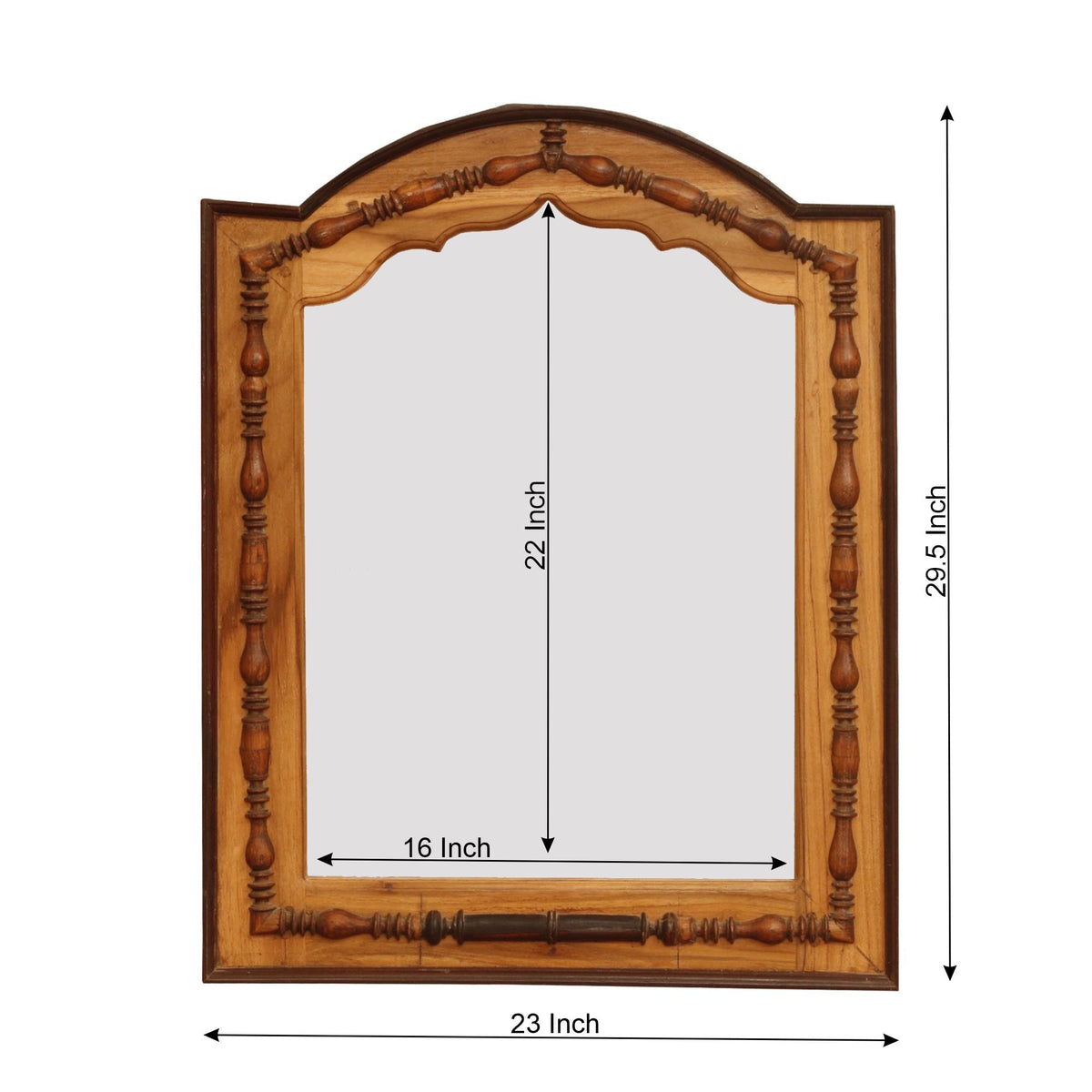 Rosalie Solid Wood Wall Mirror — view 3