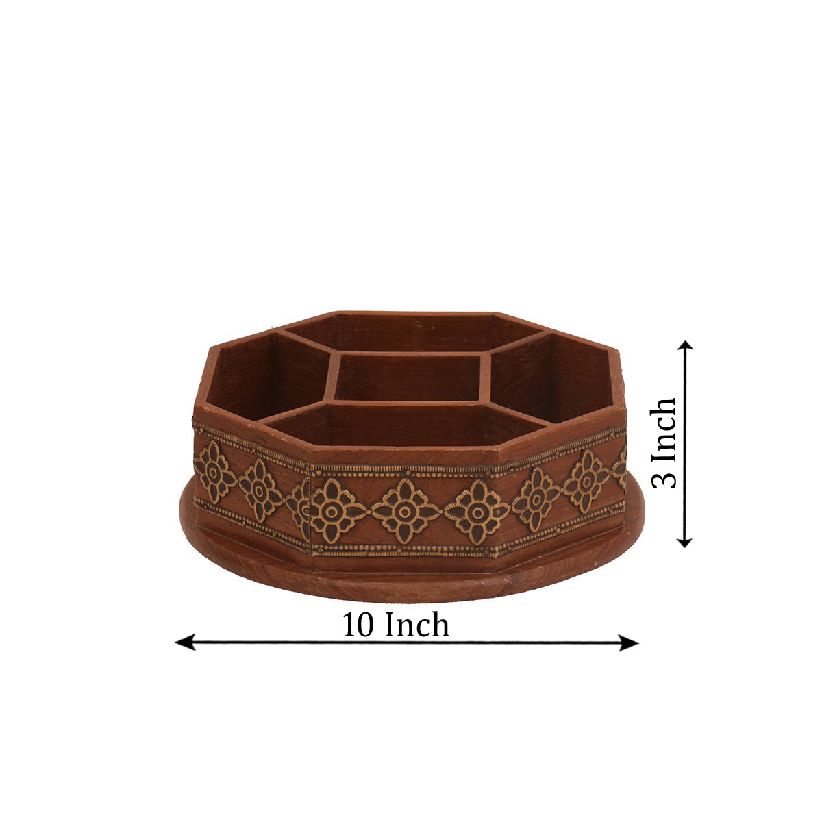 Facet Solid Wood Octagonal Desk Organizer - product image 4