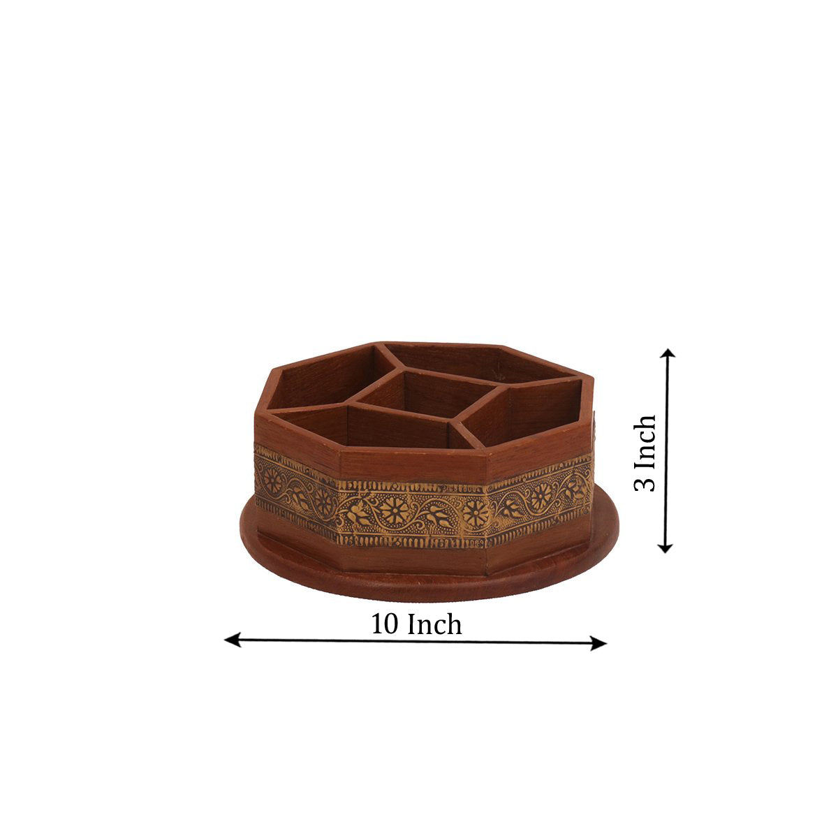 Facet Solid Wood Octagonal Desk Organizer - Natural - product image 4