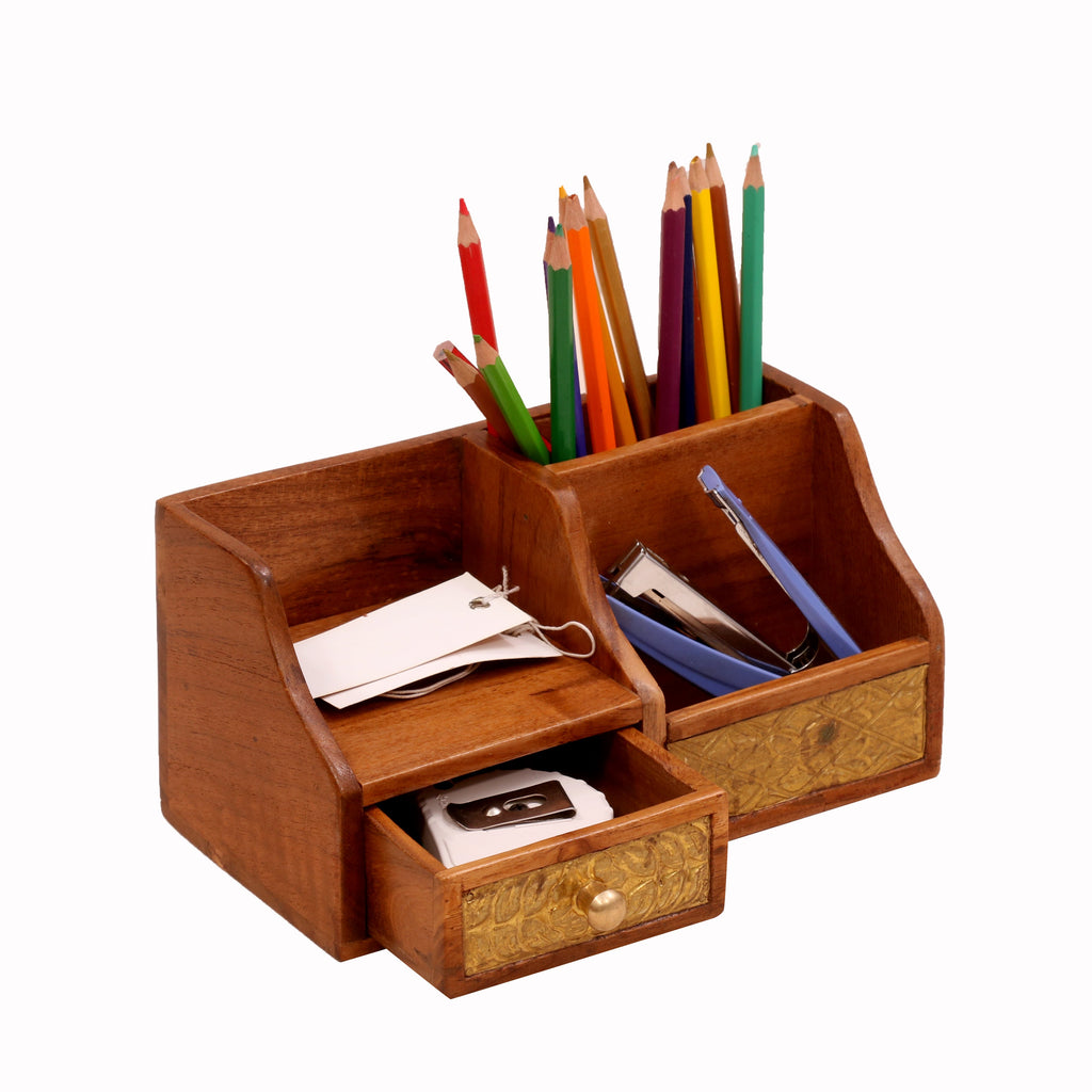 Kellan Solid Wood 4 Section Pen Holder - product image 7