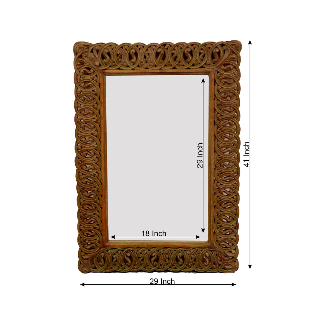 Nadine Solid Wood Wall Mirror — view 3