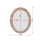 Mila Oval Rustic Wall Mirror — view 3