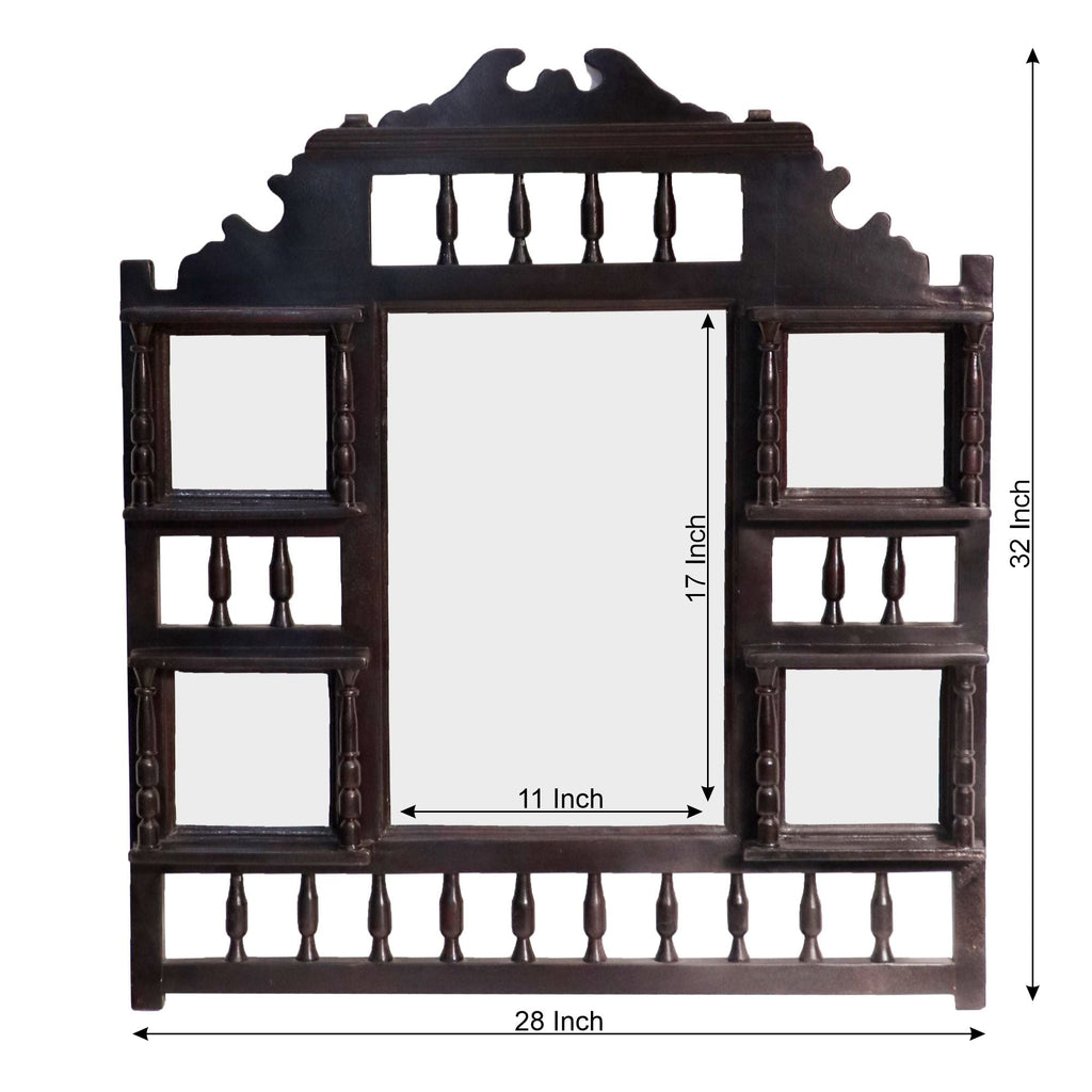 Malva Geometric Carved Wall Mirror — view 3