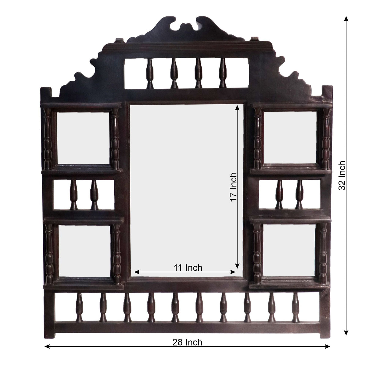 Malva Geometric Carved Wall Mirror — view 3