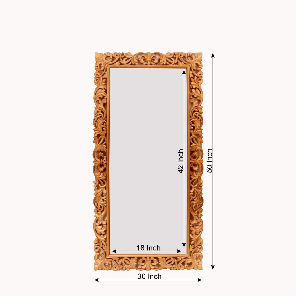 Linnea Leaf Gold Wall Mirror — view 5