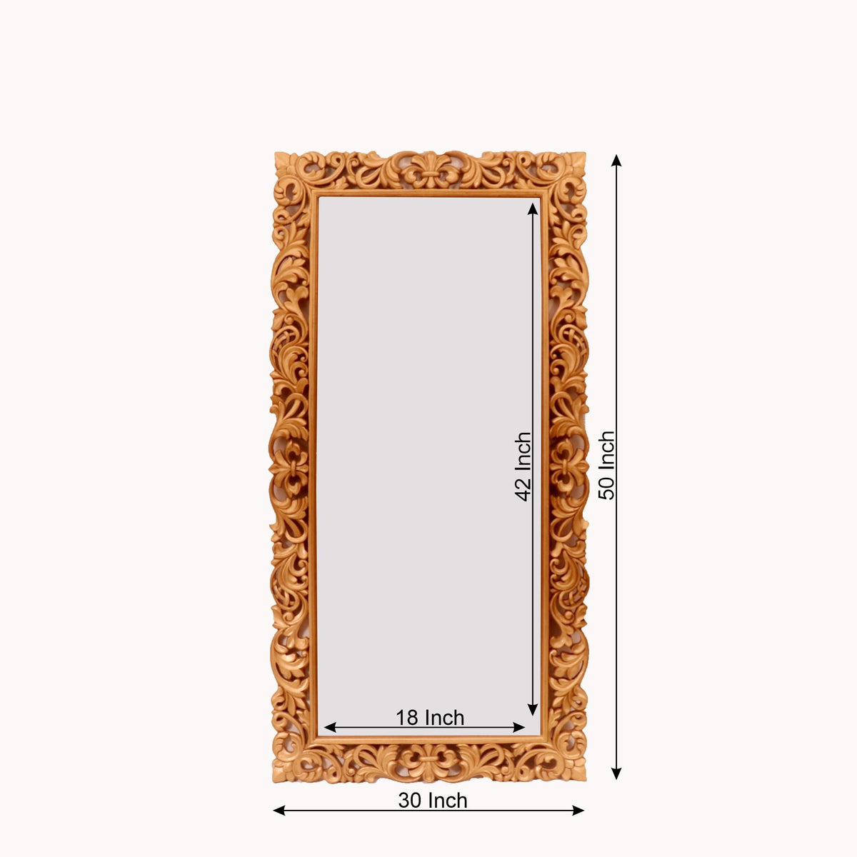 Linnea Leaf Gold Wall Mirror — view 5