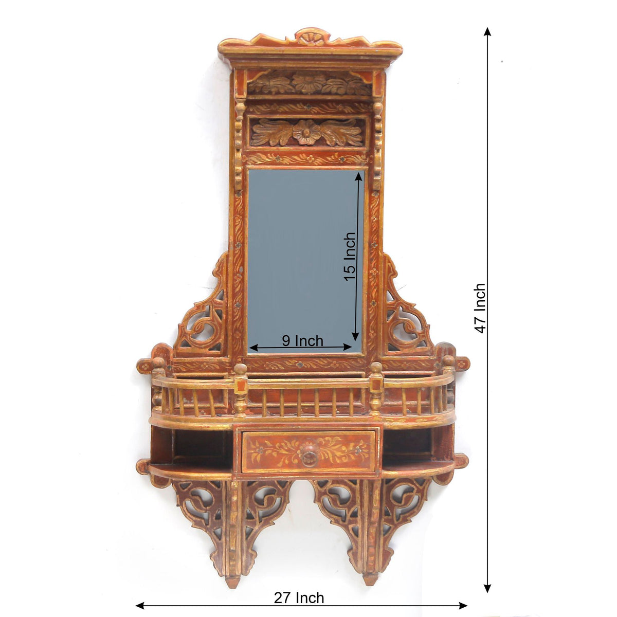Ines Solid Wood Wall Mirror — view 5