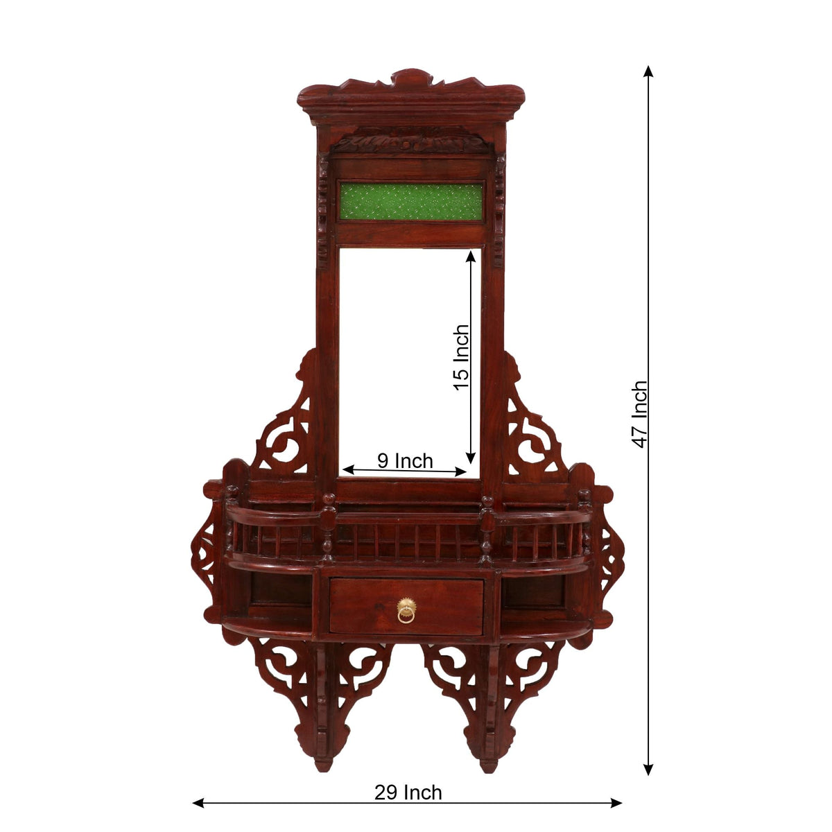 Ilana Carved Vintage Wall Mirror — view 5
