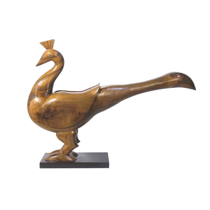Unique Handmade Wooden Peacock Showpiece Animal Figurine