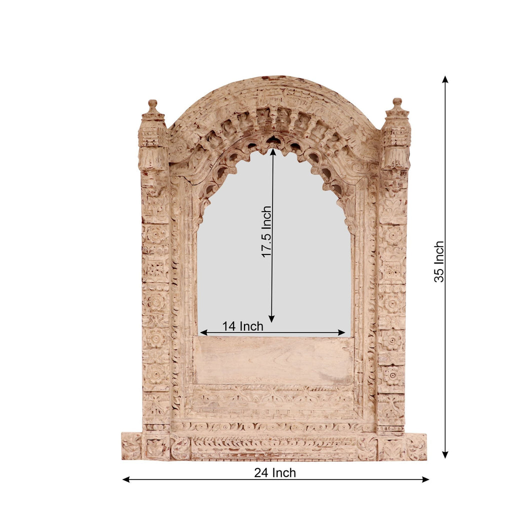 Adira Solid Wood Wall Mirror — view 5