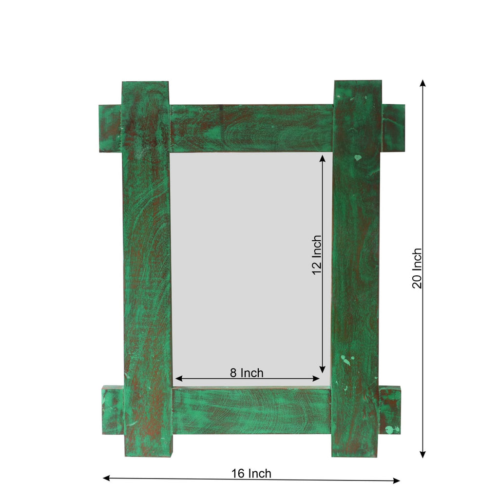 Avila Distressed Green Wall Mirror — view 5