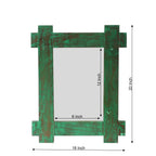 Avila Distressed Green Wall Mirror — view 5