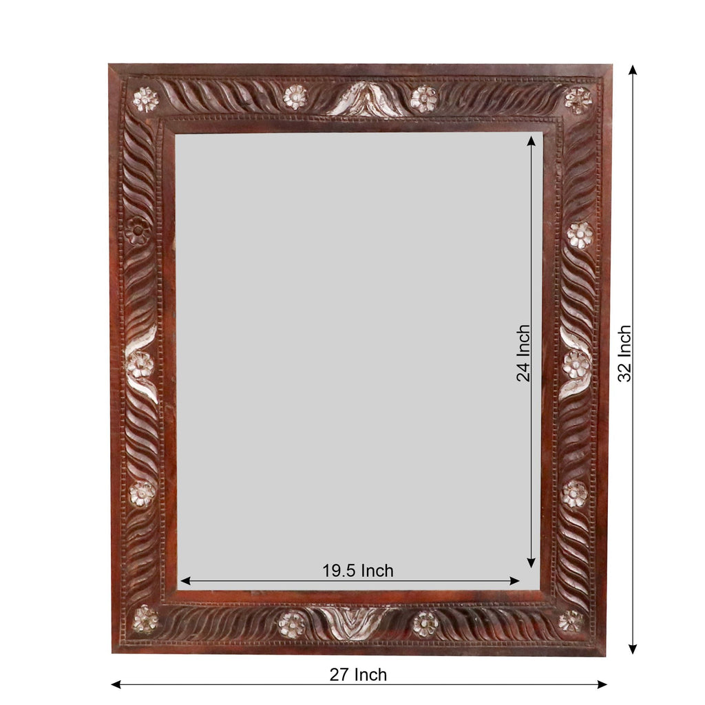 Aster Distressed White Wall Mirror — view 3