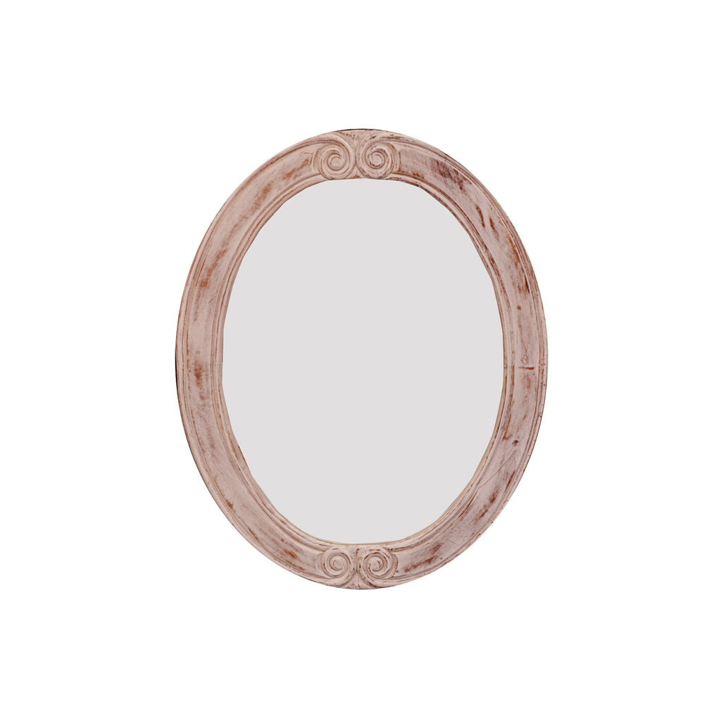 Mila Oval Rustic Wall Mirror — view 2