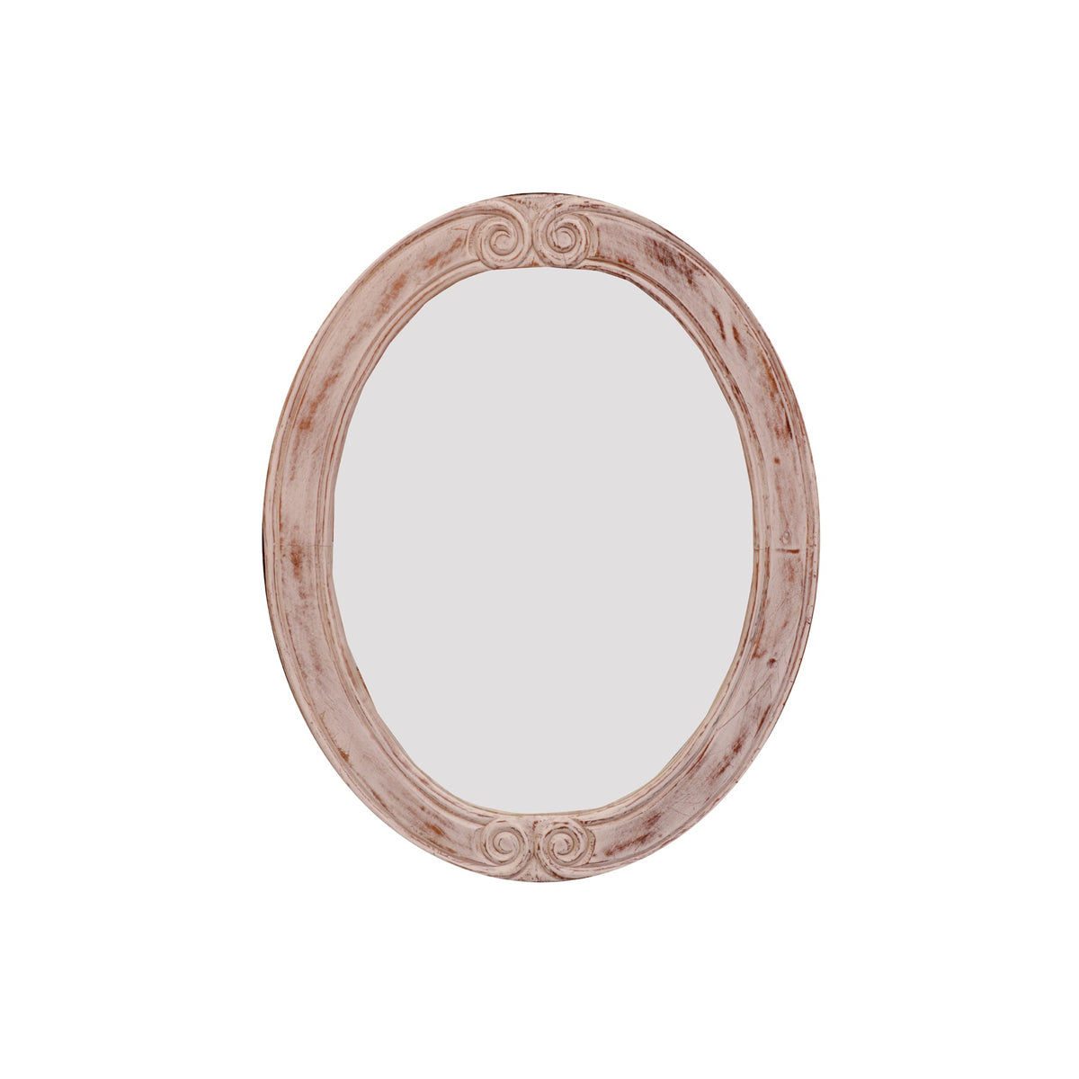Mila Oval Rustic Wall Mirror — view 2