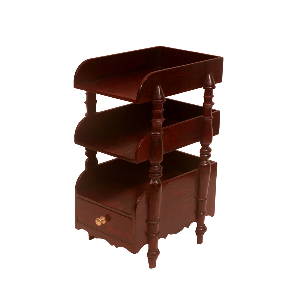 Dalia Carved Storage Rack — view 1