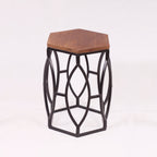 Lorne Hexagonal Black Side Table — view 1