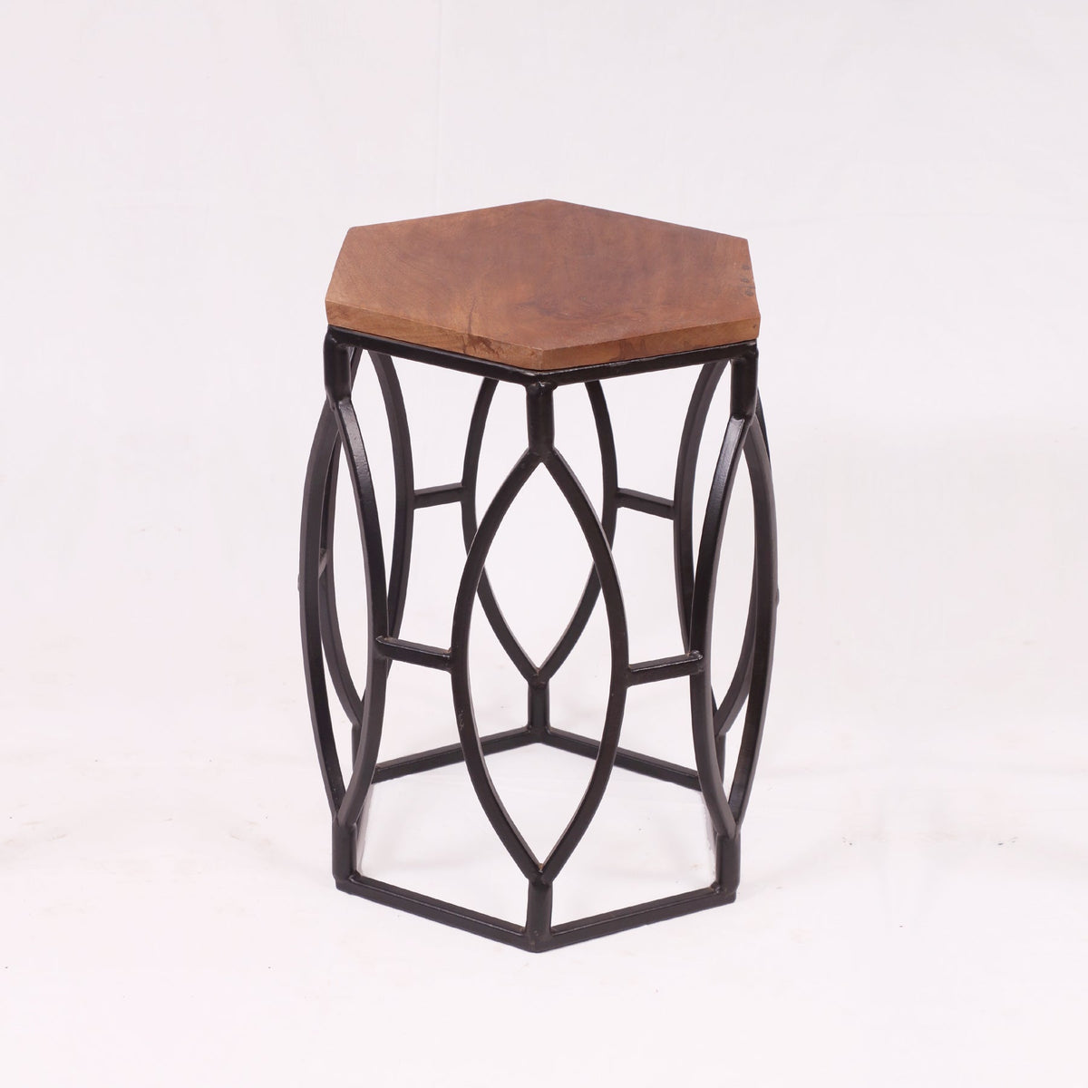 Lorne Hexagonal Black Side Table — view 1
