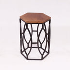 Lorne Hexagonal Black Side Table — view 2