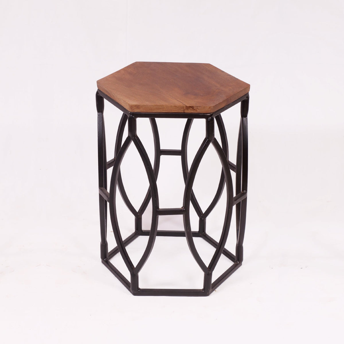 Lorne Hexagonal Black Side Table — view 2