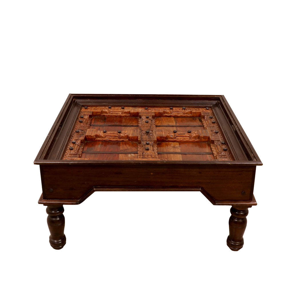Wren Carved Square Coffee Table — view 3