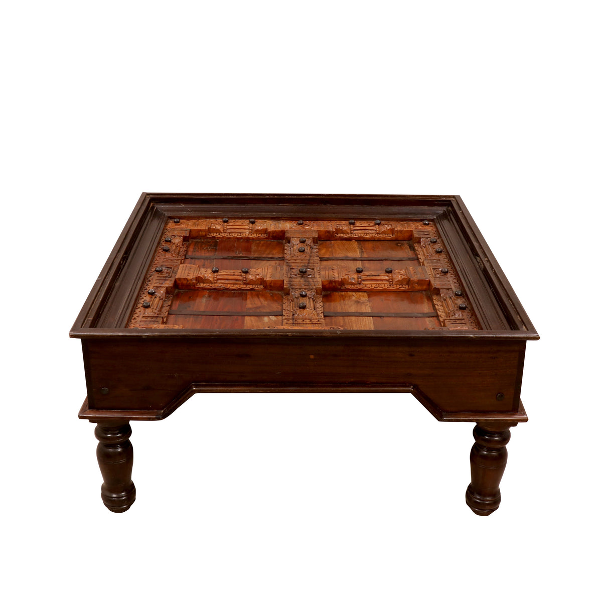 Wren Carved Square Coffee Table — view 3