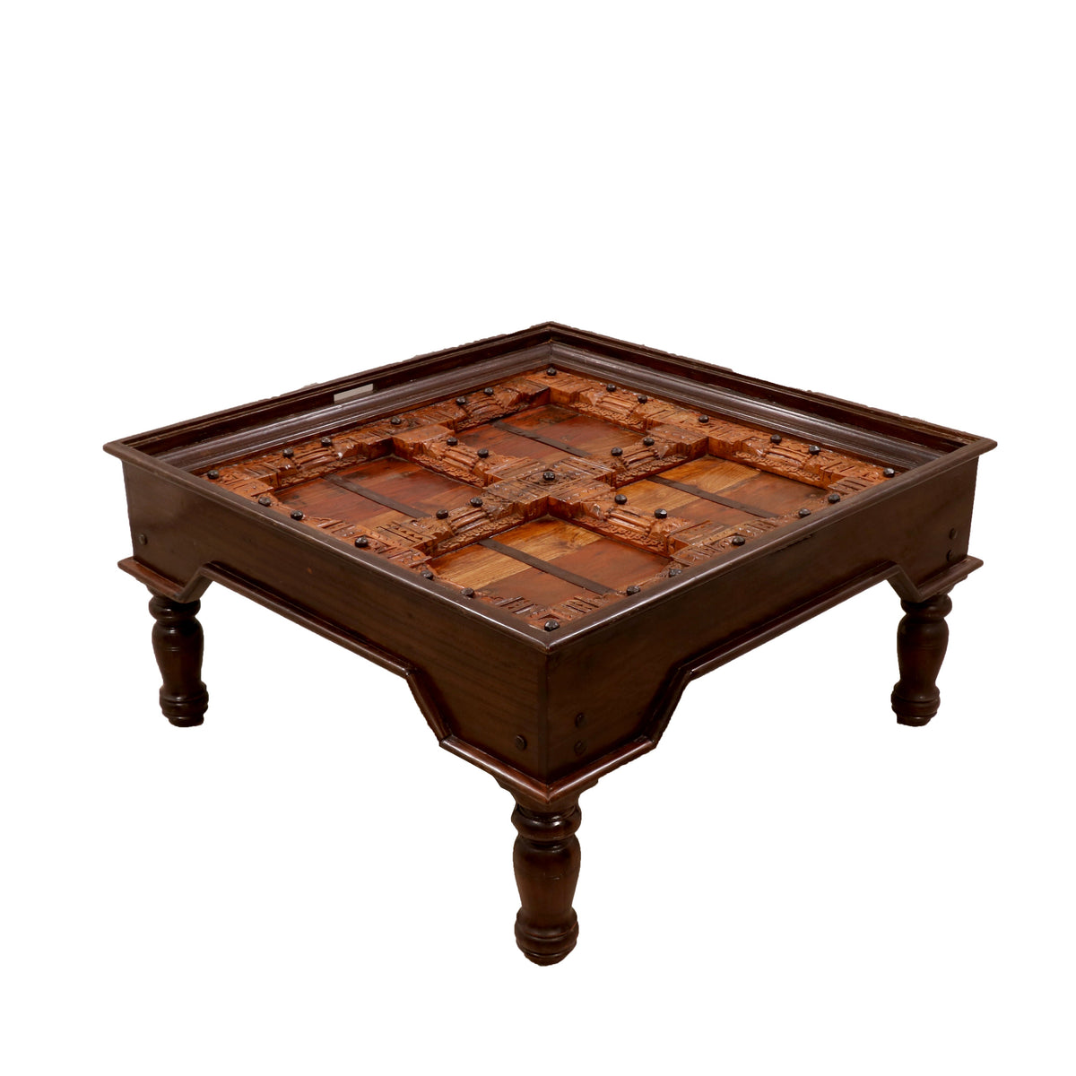 Wren Carved Square Coffee Table — view 4