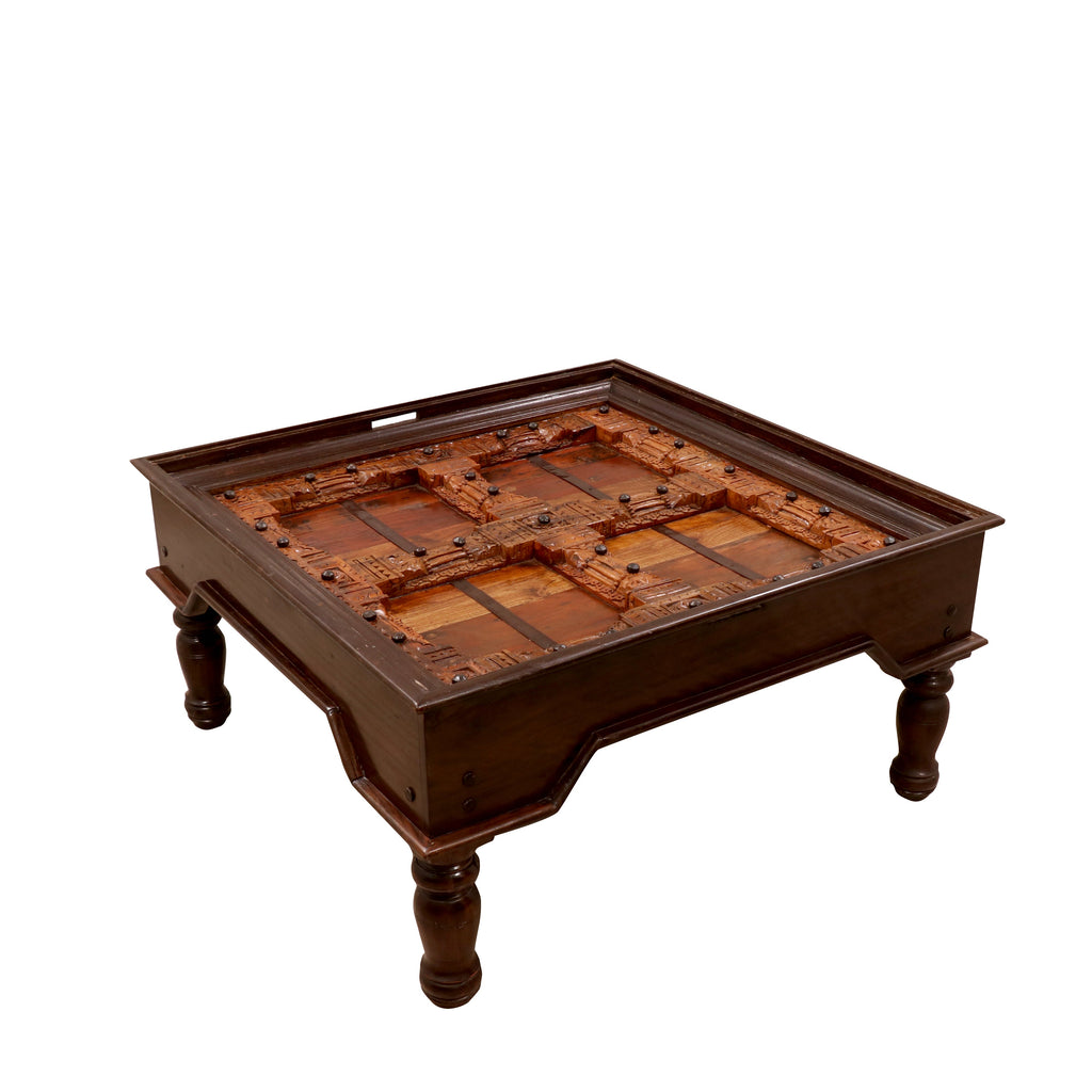 Wren Carved Square Coffee Table — view 2