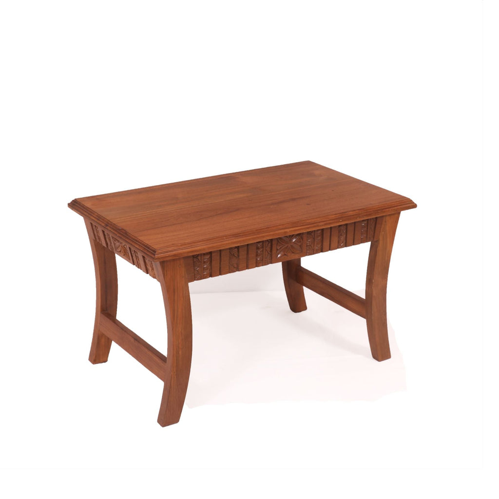 Sora Slatted Curved Coffee Table — view 1