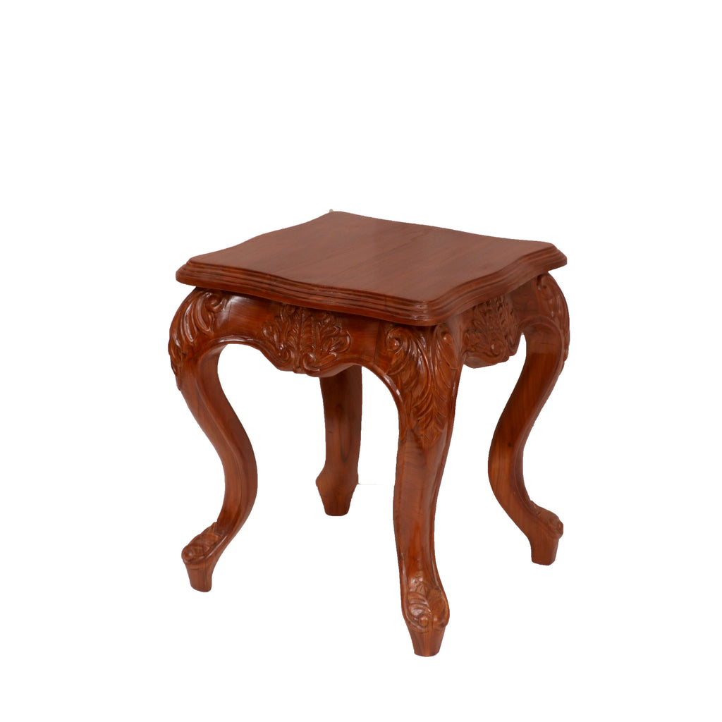 Vesper Carved Square Side Table — view 3