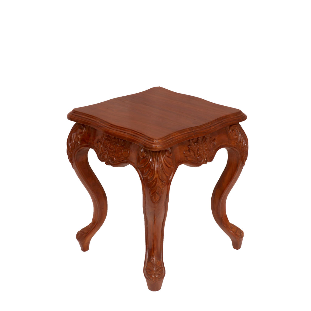 Vesper Carved Square Side Table — view 1