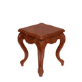 Vesper Carved Square Side Table — view 1