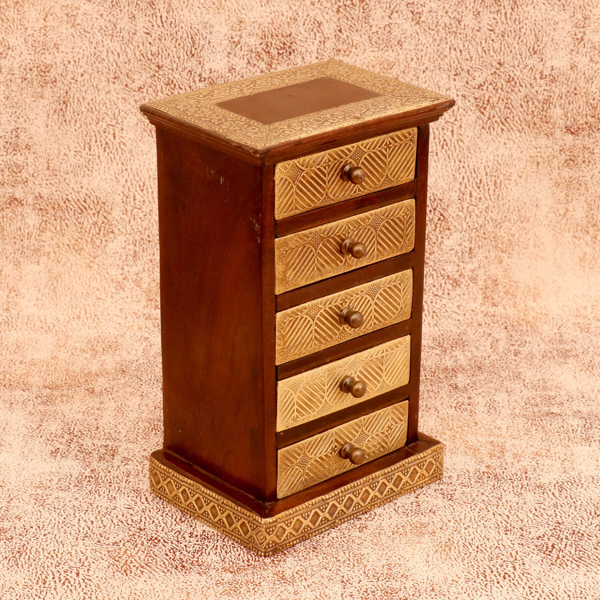 Fenn Solid Wood 5 Drawer Desk Chest - Dark - product image 3