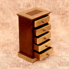 Fenn Solid Wood 5 Drawer Desk Chest - Dark - product image 1
