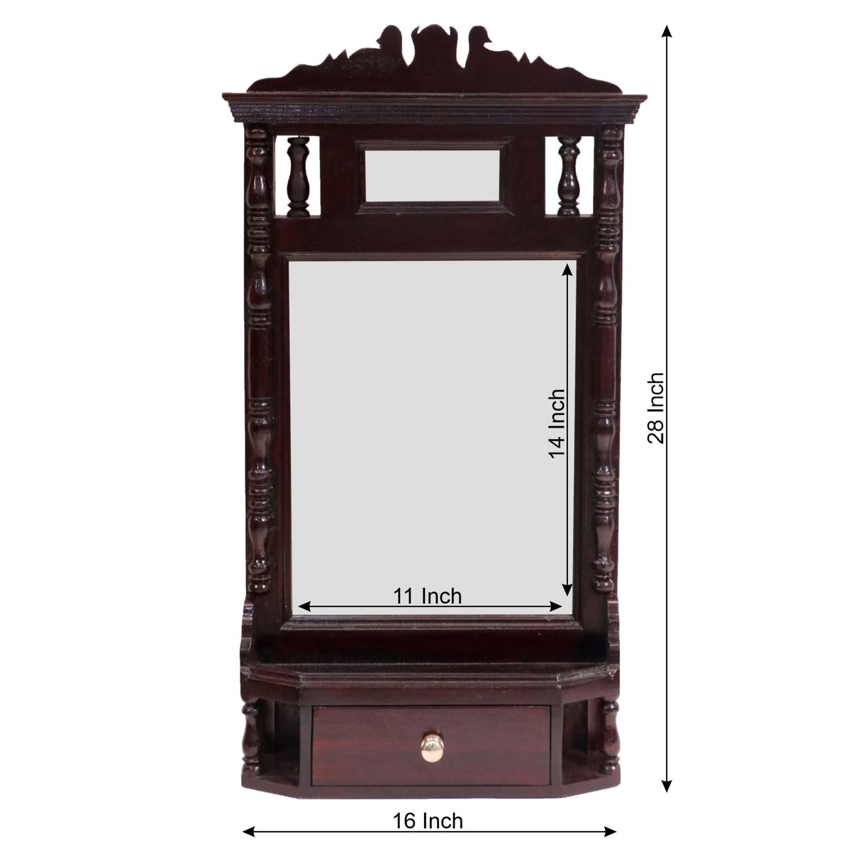 Clara Solid Wood Wall Mirror — view 4