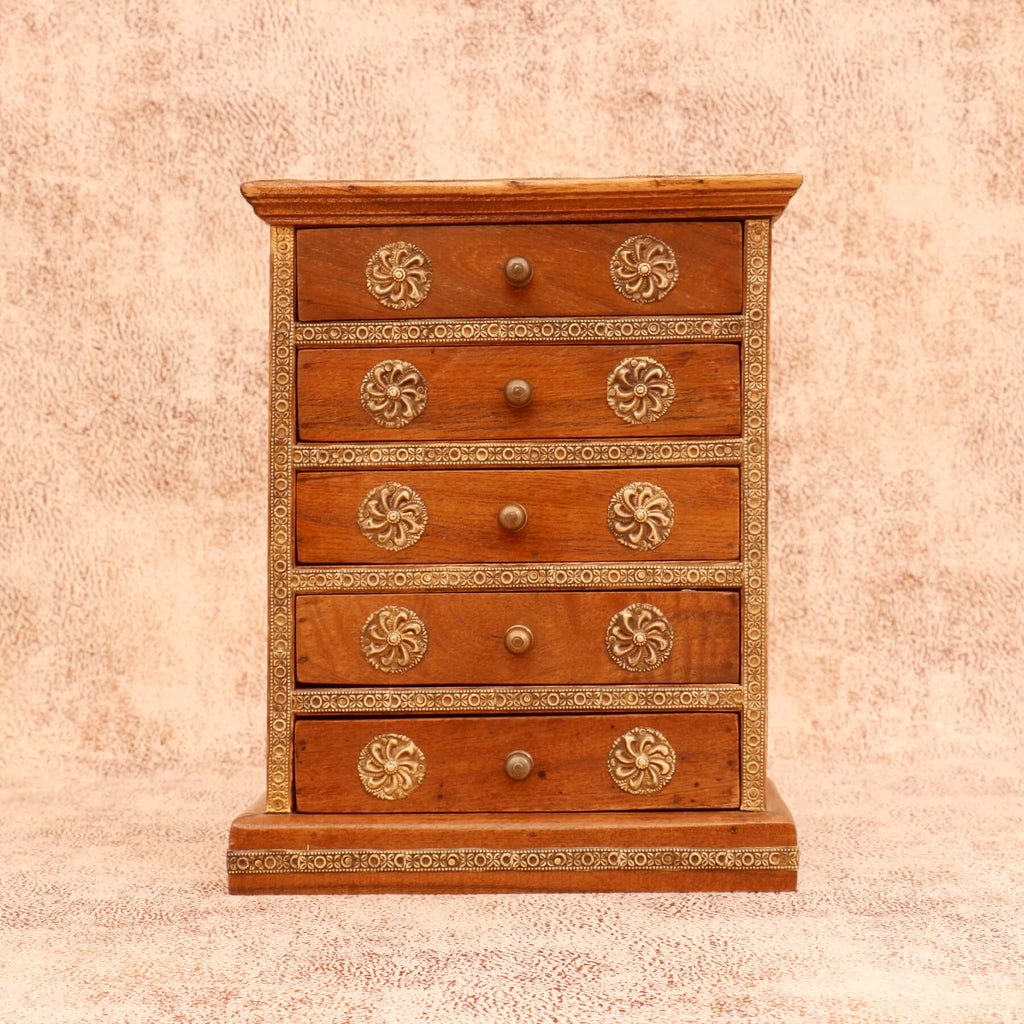 Esme Solid Wood Diamond Detail Drawer Chest - Natural - product image 4