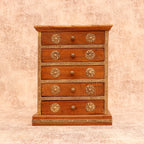Esme Solid Wood Diamond Detail Drawer Chest - Natural - product image 4