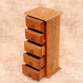 Linus Solid Wood Slim Drawer Tower - Light - product image 1