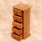 Linus Solid Wood Slim Drawer Tower - Light - product image 1