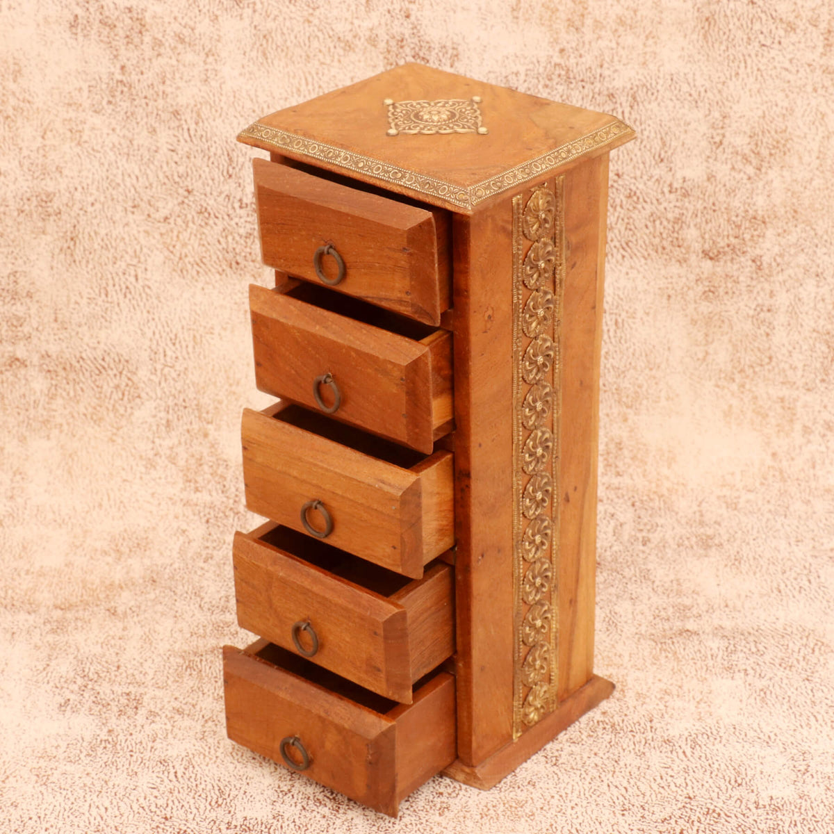 Linus Solid Wood Slim Drawer Tower - Light - product image 1