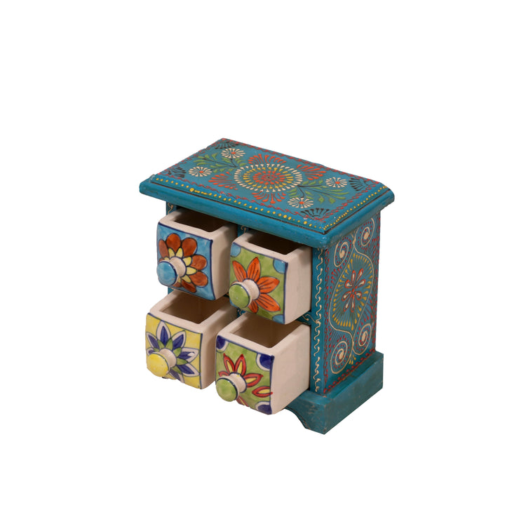 Miniature Ceramic Bureau (Artistic) Desk Organizer