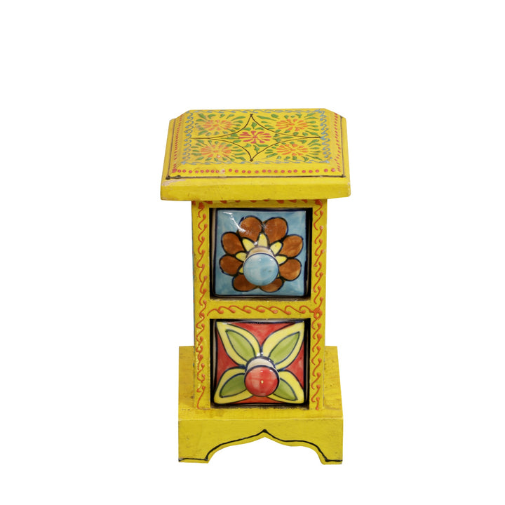 Yellow Miniature Bureau Desk Organizer