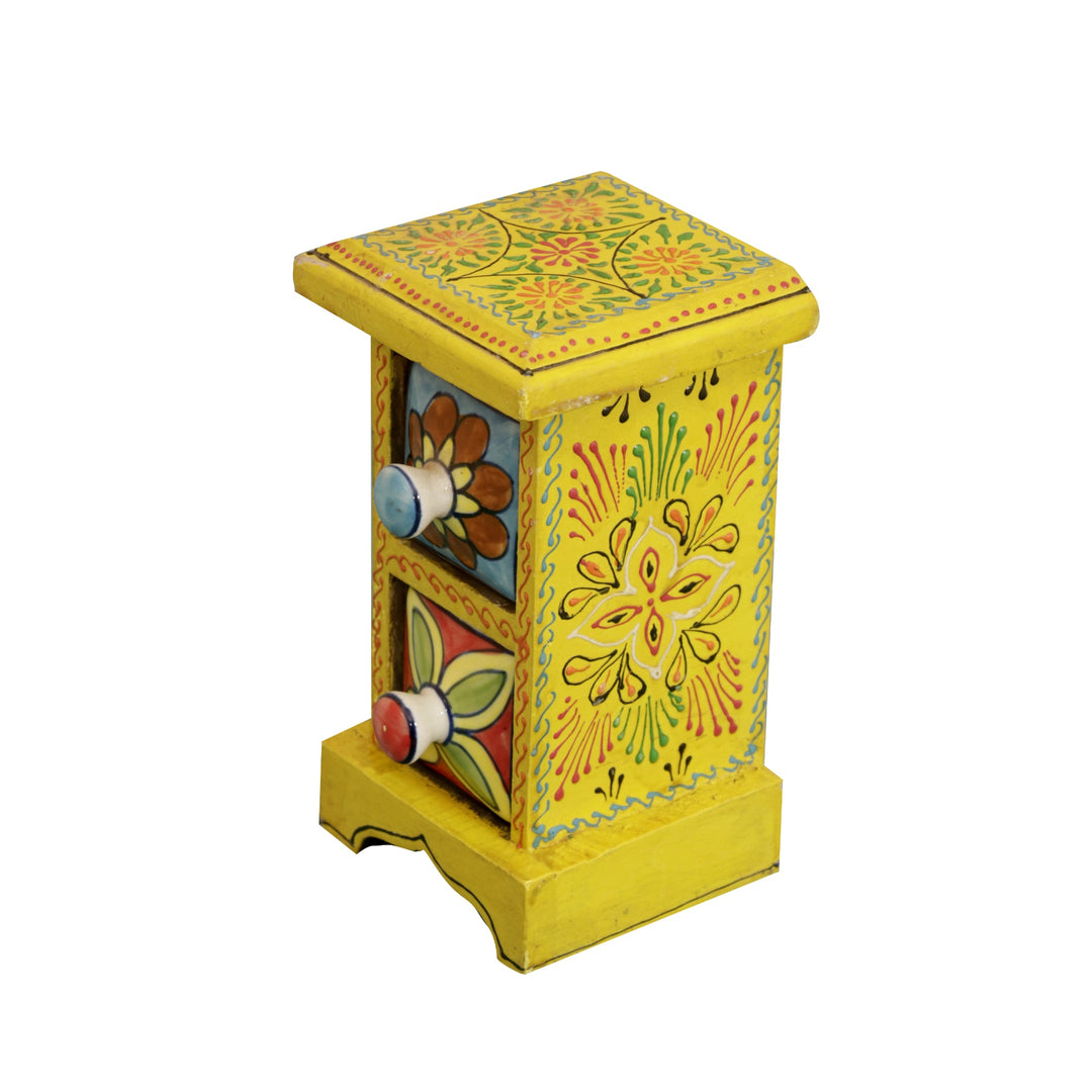 Yellow Miniature Bureau Desk Organizer
