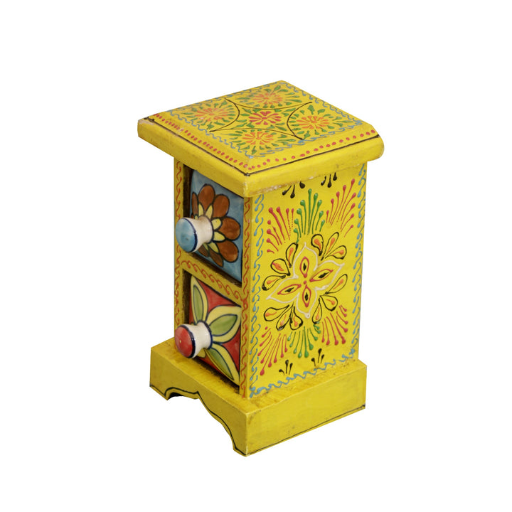 Yellow Miniature Bureau Desk Organizer
