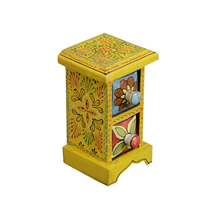 Yellow Miniature Bureau Desk Organizer