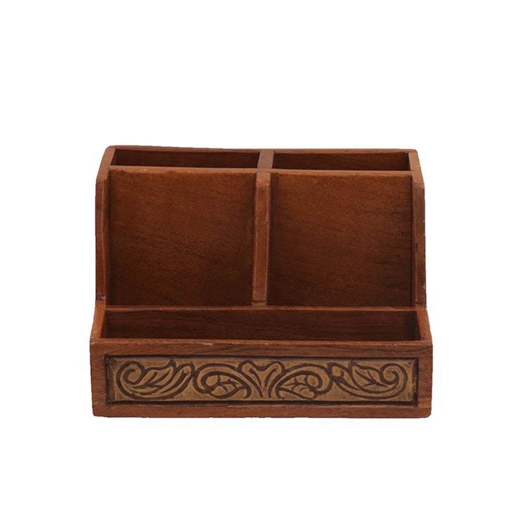 Cecil Solid Wood 5 Compartment Desk Organizer - product image 3