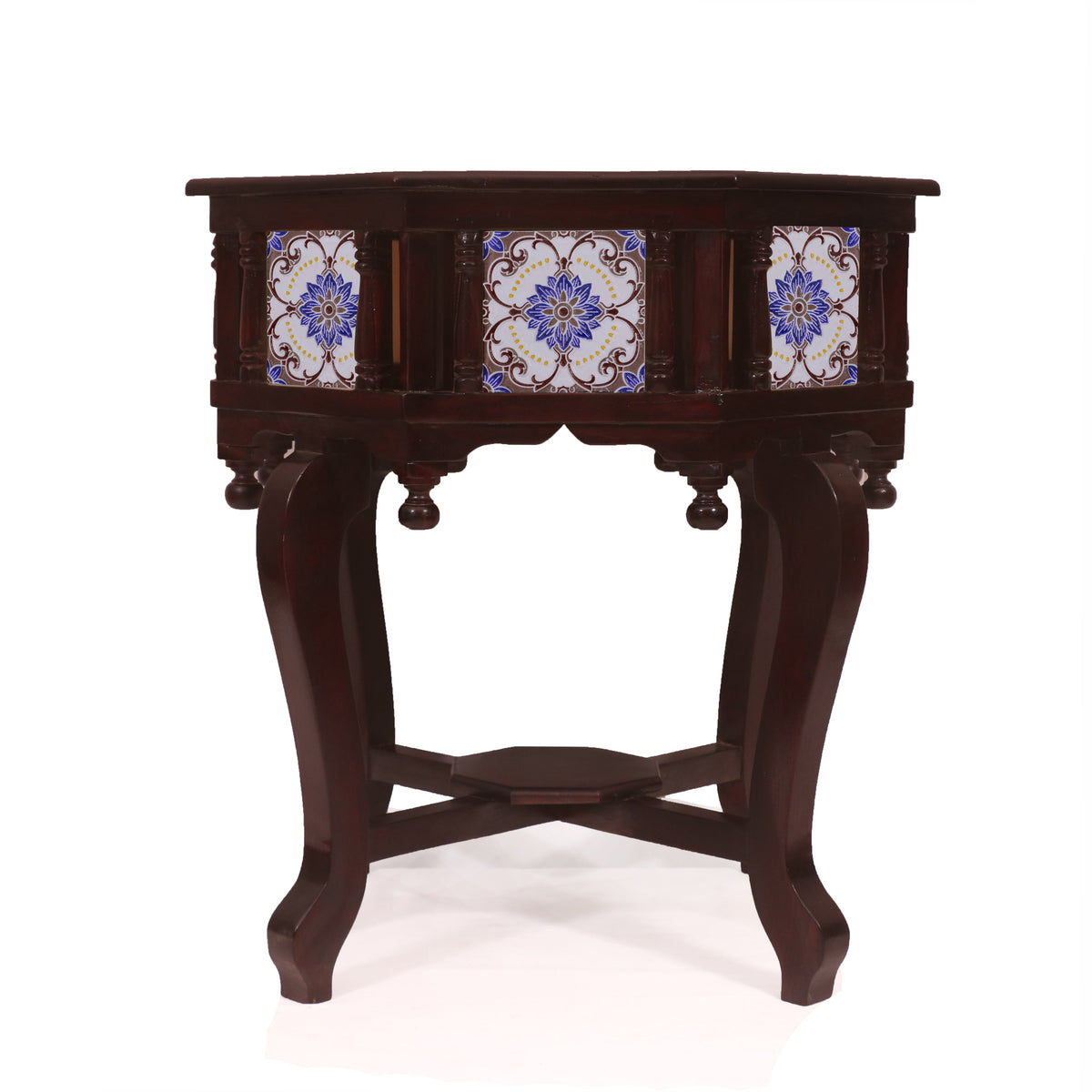 Thea Tiled Colonial Side Table — view 2