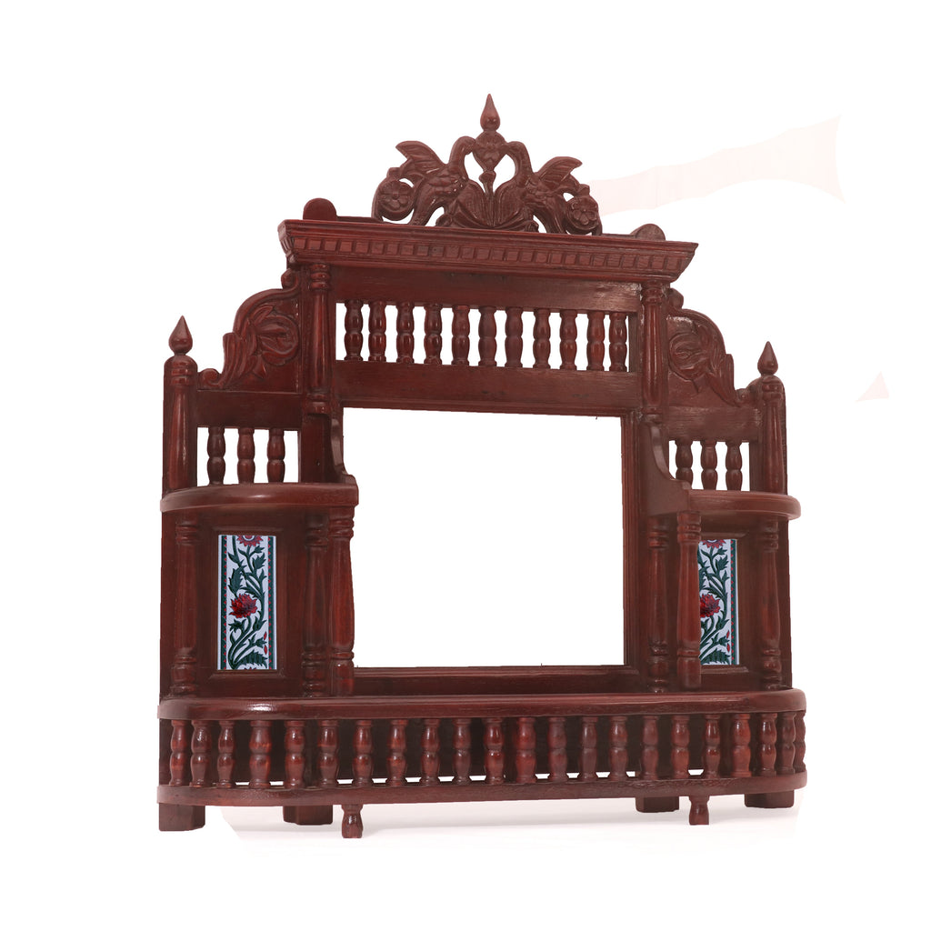 Maia Carved Bird Wall Mirror — view 3