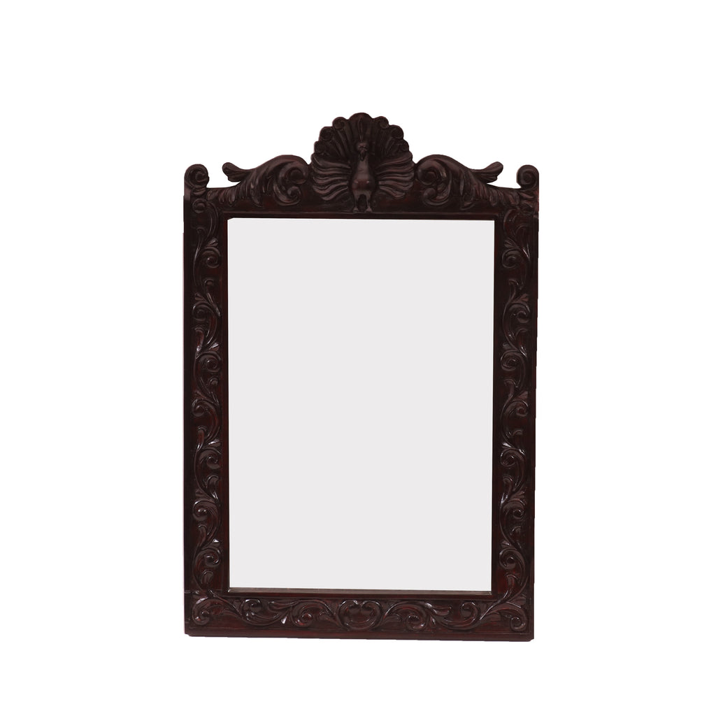 Lucille Carved Peacock Wall Mirror — view 2